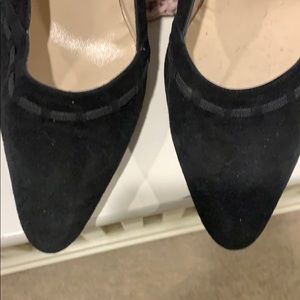 Manolo Blahnik black suede pumps